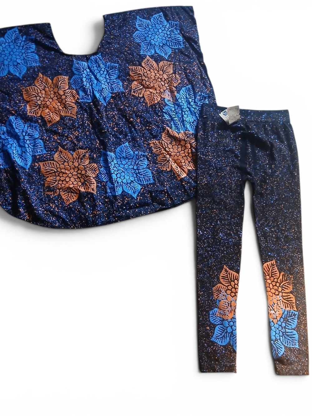 Vintage Handpainted Two-Piece Set Free Size